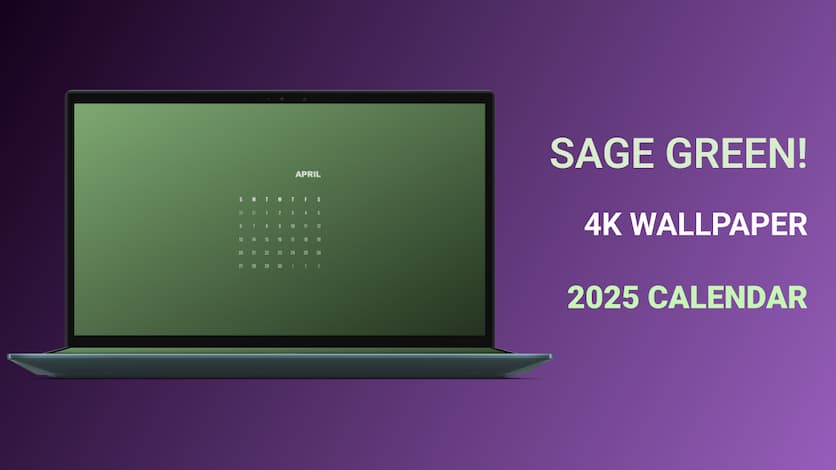 Sage Green Aesthetic Wallpaper: Computer & Laptop Sage Green Laptop wallpaper calendar 2025