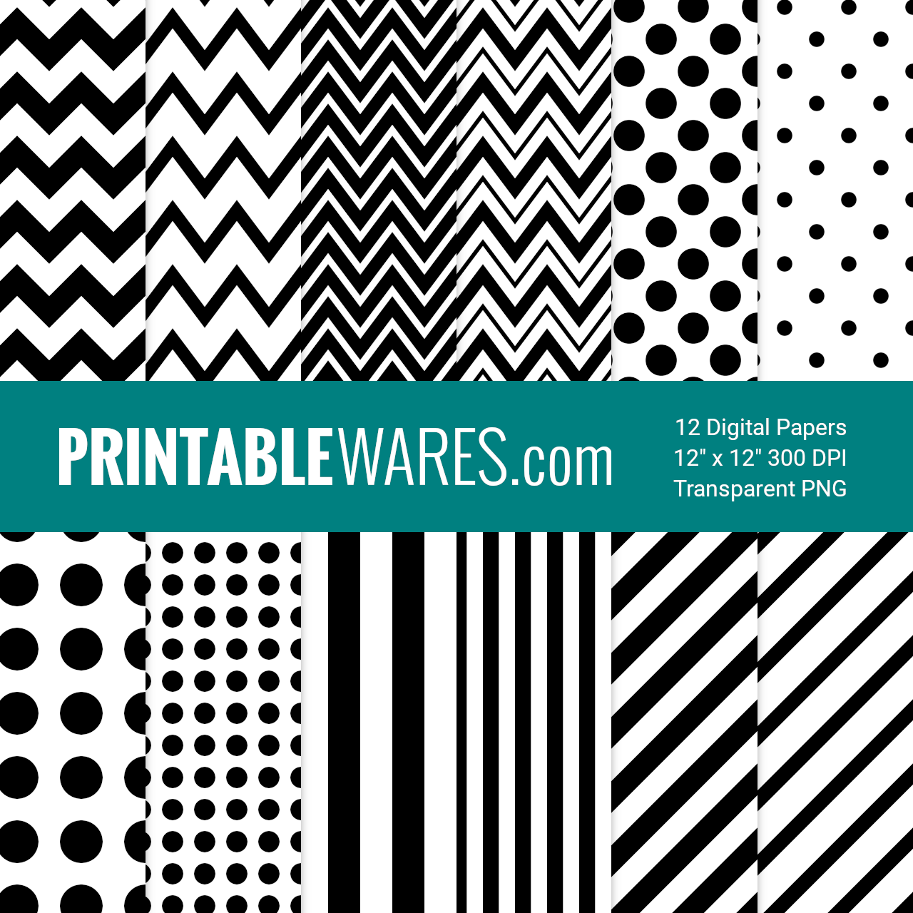 Free Printable Black and White Scrapbook Papers