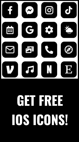Black ios 14 icons for iPhone Black ios 14 icons for iPhone