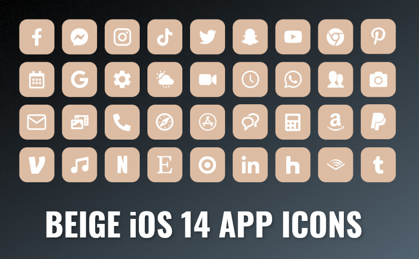 Free Neutral Tone iOS 14 Icons Pack in Beige Aesthetic Free Neutral Tone iOS 14 Icons Pack in Beige Aesthetic