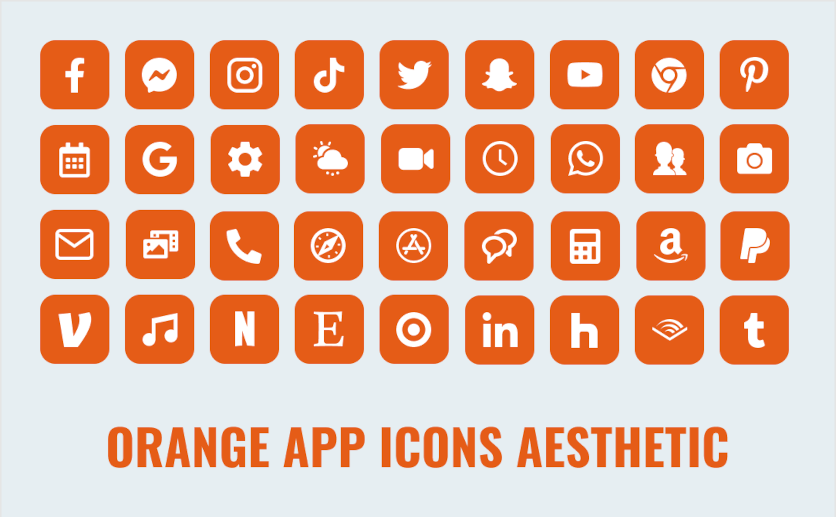 Orange App Icons Aesthetic Orange App Icons Aesthetic