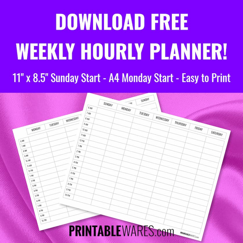 Minimalist Weekly Hourly Planner PDF - Balck and White 2025 Minimalist Weekly Hourly Planner PDF - Balck and White 2025