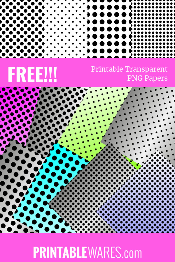 Free Simple Black Printable Backgrounds, Polka Dots